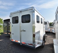 Nouvelle remorque pour bétail 16x7, robuste et ventilée, pour le transport de bovins, moutons, chevaux et animaux d'élevage, garantie 1 an