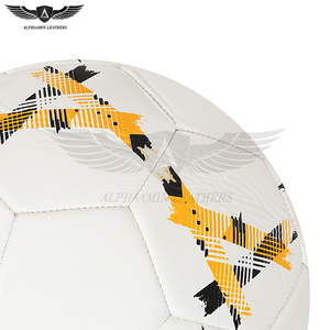 Ballon de football d'entraînement de haute qualité, couleur blanc et orange élégante, meilleur fournisseur, toucher doux, épais, antidérapant - Product Image 4