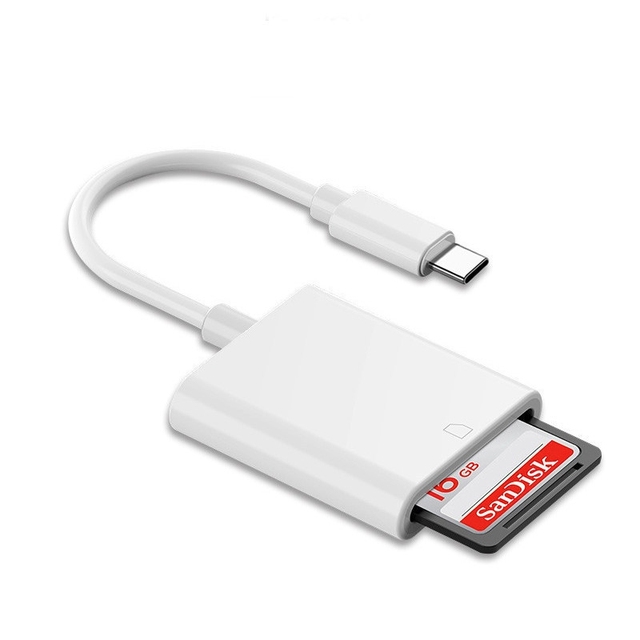 USB C Dual Slot Compact Memory Card Reader CF Card External for iPhone 15 16 17 iPad MacBook Android & Trail Camera Viewing