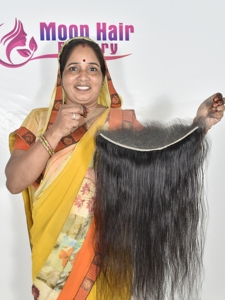 Cheveux humains vietnamiens bruts non traités à 100 %, frontal HD lisse, tissage double, extension à trame unique, par Export - Product Image 2