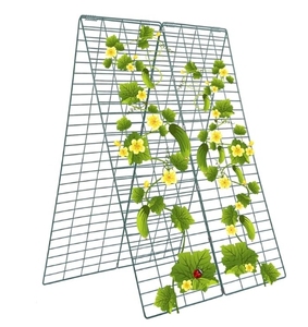 Treillis de concombre pliable 34 "W X 48" L treillis à cadre en A, support de plantes grimpantes lit surélevé - Product Image 1