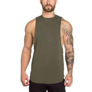 Chemise de gymnastique sans manches en coton unisexe Débardeur d'entraînement pour hommes Débardeurs Stringer de gymnastique pour hommes - Product Image 1