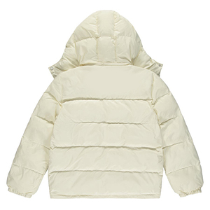 Manteau rembourré à capuche en polyester respirant et coupe-vent pour hommes Vestes à bulles de couleur unie avec fermeture éclair pour vêtements de sport en plein air - Product Image 2