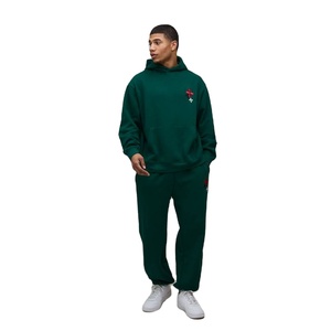Fabricant en gros de sweats à capuche personnalisés en coton 100% lourd tricoté pour hommes, 2 pièces, de haute qualité, imprimés par transfert thermique - Product Image 1
