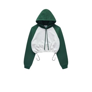 Nueva ropa de calle informal pulóver personalizado Color verde liso mujeres sudaderas mejor calidad sudaderas en blanco OEM ODM servicios - Product Image 3