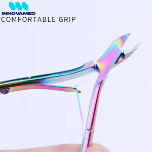 Tijeras para cortar cutículas de uñas, herramientas de pedicura de acero inoxidable, removedor de piel muerta, alicates para Podología de uñas de los pies - Product Image 4