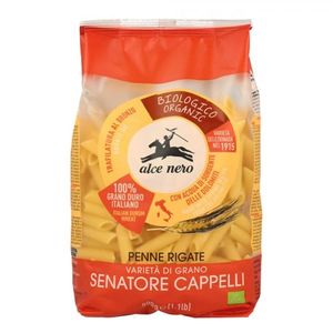 Pasta Penne Rigate Orgánica Sin Refinar, Trigo Duro Italiano, Variedad Cappelli, Bolsa de 500g, Tiempo de Cocción de 10 Minutos - Product Image 1