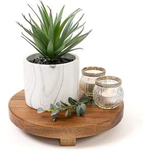 Large colonne montante ronde | affichage de cuisine | support de plante support de piédestal en bois fait à la main - Product Image 6