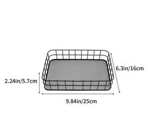 Attractive & Modern Design Silver Finished Metal <b>Baskets</b> for Bread Fruit Snacks Candy Metal Wire Bread Storage <b>Basket</b> for <b>Table</b> - Product Image 1