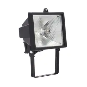 Projecteur halogène mural extérieur en aluminium noir, alimenté par le secteur, <span class=keywords><strong>R7s</strong></span> 400w - Product Image 1
