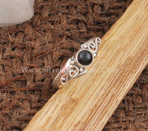 Vente en gros de bijoux en argent sterling 925, onyx noir naturel, design bohème classique, en filigrane, unisexe, mode mariage - Product Image 1