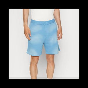 Pantalones cortos de algodón 100% con lavado ácido Vintage para hombre, patrón sólido de rizo francés personalizado, estilo de cordón con estampado de hojaldre - Product Image 4