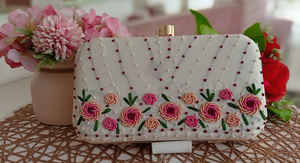 Luxury Wedding <b>Clutch</b> Shiny Handbags Bridal Embroidery <b>Clutches</b> <b>Pearl</b> Evening <b>Clutch</b> for Women - Product Image 6