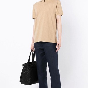 Polo de hombre personalizado al por mayor, ropa de punto lisa en blanco con logotipo impreso - Product Image 2