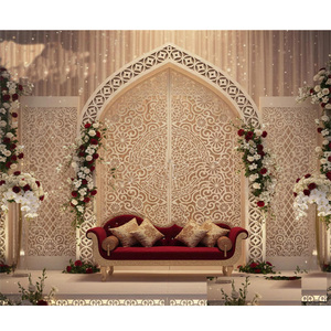 Paneles de Corte Láser de Estilo Árabe de Lujo para Escenarios de Walima y Nikkah, Panel de Corte Láser Bordado Real Indio, Suministro de Corte de Metal, EE. UU. - Product Image 1