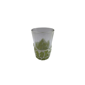 Bougeoir en mosaïque votive en verre décoratif pour la maison et pots à bougies pour la décoration de Noël faits à la main en vrac - Product Image 1