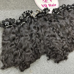 Extensiones de cabello humano de ondas naturales de cabello largo alineado con cutícula completa Paquetes ondulados de la Virgen cruda del proveedor de Vietnam - Product Image 2
