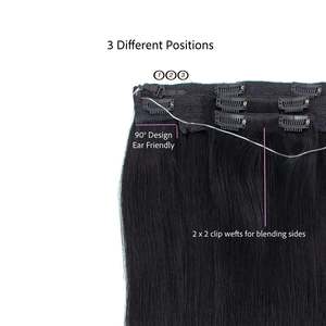 Pour les extensions de cheveux Halo # 8 mèches de cheveux humains Remy vietnamiens brun cannelle, ondulés naturels, pré-collées, 8-36 pouces - Product Image 6