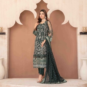 Vestidos largos para mujer Trajes de boutique Vestidos de lujo elegantes y hermosos Trajes indios de 3 piezas de Tawakkal Vol FENELLA - Product Image 2