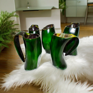 Taza de cuerno Medieval clásica vikinga, artesanías naturales talladas duraderas, decoraciones históricas para beber para celebraciones de Cosplay - Product Image 2