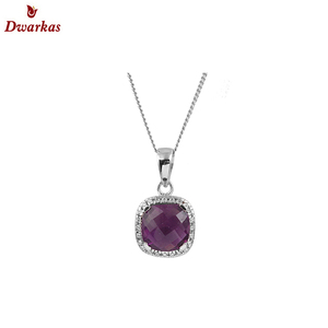 Diseño Simple piedra preciosa natural 925 plata esterlina azul labradorita piedra colgante joyería más vendida - Product Image 2