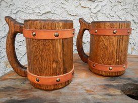 VENTE EN GROS SIMPLE SPÉCIAL TANKARD BOIRE TASSE EN BOIS AVEC Poignée pour Cadeaux Tasses à café Tasse en céramique Occasion de Noël - Product Image 3