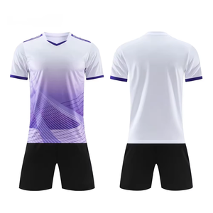 Uniforme de Fútbol Personalizable Unisex de Poliéster Transpirable de Secado Rápido con Patrón Degradado Moderno para Entrenamiento y Competición de Equipos - Product Image 2