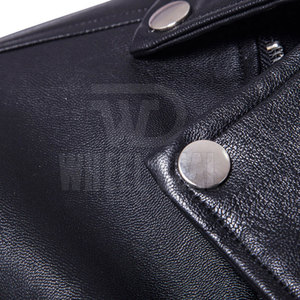 Chaqueta de cuero informal impermeable para hombre más vendida con cuello levantado, chaqueta OEM de invierno con diseño de etiqueta privada duradera a la venta - Product Image 4