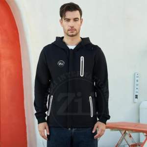 Sweat-shirts en polaire à capuche brodés, service OEM, 100% coton, coupe classique, manches longues, tendance coréenne pour homme, séchage rapide - Product Image 3