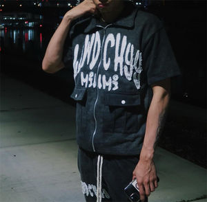 Slim fit respirant gym entraînement zip up t-shirt pour hommes été à manches courtes vêtements de sport décontracté sportif mode vêtements d'entraînement - Product Image 2