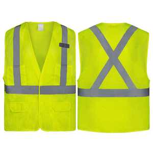 Reflective Working <b>Vest</b> <b>Men</b> Industrial Safety Clothing Durable Lightweight Fabric OEM ODM Factory Direct Wholesale Supplier - Product Image 1