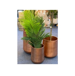 กระถางโลหะตกแต่งหรูหราเหมาะสำหรับจับคู่กับดอกไม้สีสดใสเพื่อสร้างความแตกต่างที่โดดเด่นในการตกแต่งภายในบ้าน - Product Image 1