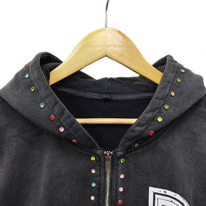 Sudadera con Capucha Personalizada con Pedrería, Sudadera con Logotipo de Cristal Personalizado, Sudadera con Capucha de Diamantes Brillantes Estilo Y2K - Product Image 3
