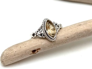 แหวนเงินสไตล์โบโฮทำด้วยมือทำด้วยมือเครื่องประดับ925แหวนพลอยซิทรินสีเงินสเตอร์ลิงเป็นของขวัญสำหรับผู้หญิงสำหรับเธอ - Product Image 2