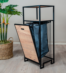 Mueble para ropa sucia, cesto de ropa abatible, organizador de almacenamiento de ropa, clasificador de ropa, mueble de almacenamiento para baño, cesto para ropa sucia - Product Image 3