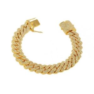 Lujo 925 Plata Iced Cuban Link Pulsera 7 Pulgadas 8 Pulgadas Diamante Hip-Hop - Product Image 3
