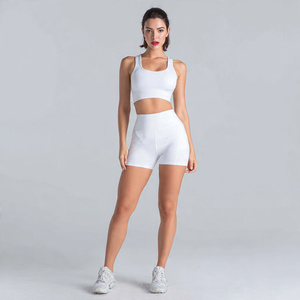 Conjunto de Shorts de Compresión para Mujer, Deportivos, de Secado Rápido, 100% Poliéster, Shorts de Yoga, Ropa Deportiva para Mujer, Conjuntos de Shorts de Fitness - Product Image 1