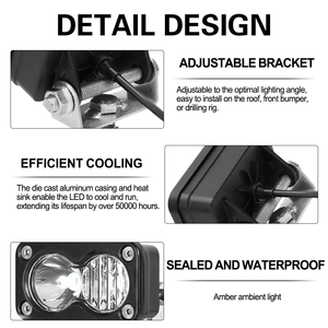 ไฟหน้ารถสปอร์ต3นิ้ว20W LED POD สำหรับขับขี่รถจักรยานยนต์รถกระบะออฟโรด4x4โคมไฟหลังคา - Product Image 3