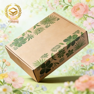 Wholesale Custom Corrugated Cartons Green Corrugated Cartons with Ultraviolet Embossed Logos Clothing Packaging Mail Cartons