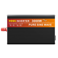 HOULI Onduleur à onde sinusoïdale pure 24V/110V monophasé 2000W/3000W/4000W, entrée CC 12V, sortie CA 50/60Hz, efficacité 90%, modèle domestique et automobile