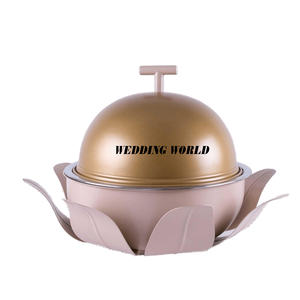 Pot en métal au design autocollant Casserole de créateur faite à la main de belle qualité Forme ronde Nouveau chauffe-plats en métal de luxe - Product Image 2