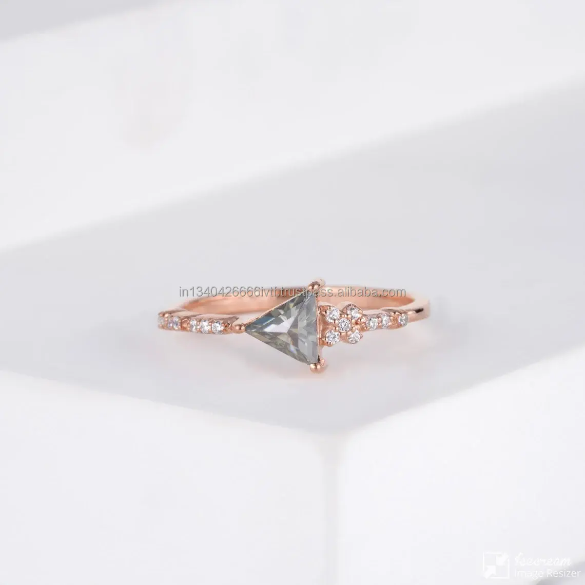 18k Lab Diamond Ring 2 Karat runder Solitaire Diamond Ring Weißgold Verlobung ringe für Frauen
