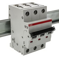 Disjoncteur miniature (MCB) d'origine A-B-B 2CDS273001R0044 S200M 3 pôles 4A 440V 10kA pour la protection contre les surintensités des circuits