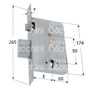 ล็อคกระบอกใส่ Art.610Y 3รอบและไม่รวมสลัก - Product Image 1