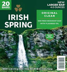 Savon en barre Irish Spring pour hommes, hydratant et éclaircissant, formule à l'huile d'olive, parfum propre, tenue 12 heures - Product Image 4
