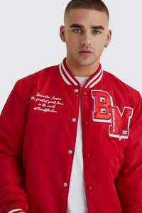 Veste universitaire en laine de haute qualité pour homme - Col montant, style universitaire, vêtements de rue d'hiver, veste bomber de baseball - Product Image 6