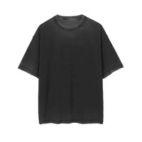 2024 nouveauté personnalisé poids lourd surdimensionné t-shirt pour hommes 100% coton col montant et conception Boxy