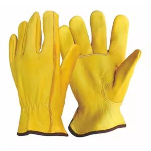 good quality Comfortable split leather driver gloves mechanical gloves leather motorcycle gloves cheap price - Product Image 5