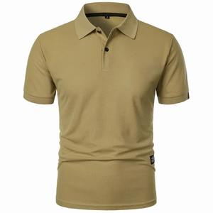 Polo à manches courtes en toile de coton 100% pour hommes, t-shirts à boutons de couleur unie, streetwear léger à revers pour le sport et le décontracté - Product Image 2