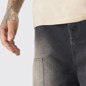 Shorts de Mezclilla para Hombre, Cómodos, de Tela de Algodón, Estilo Cargo con Cierre de Cremallera y Botón, Precio al por Mayor, Servicio OEM 2026 - Product Image 3